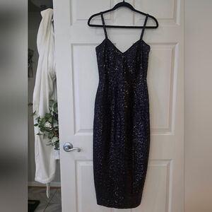 EUC LARGE Black Glitz N Glam Dress